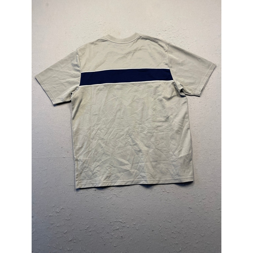 Nike T Shirt Pique Grey Navy Stripe XL Mens